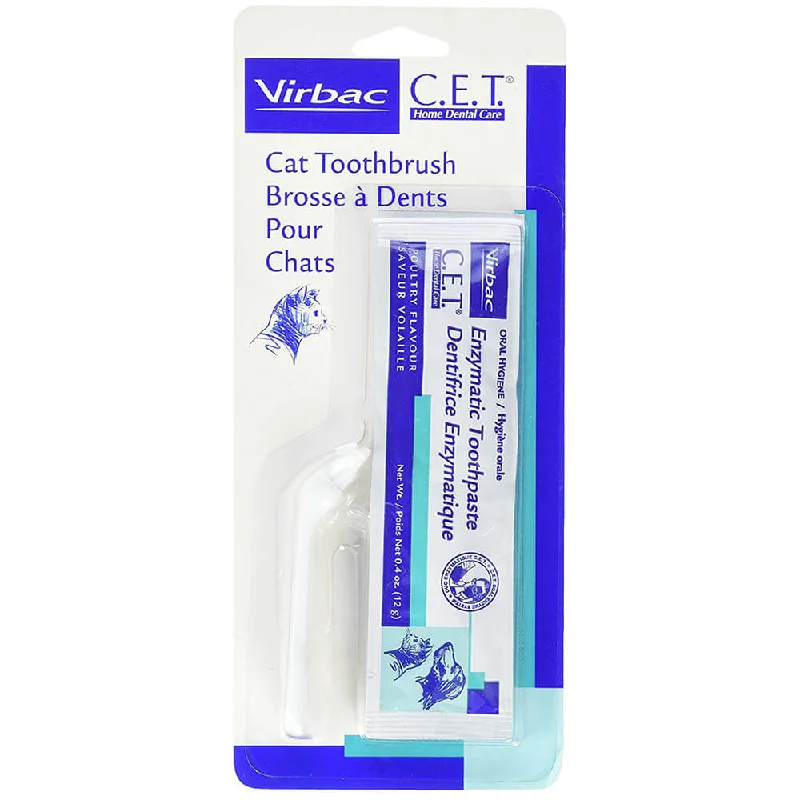 C.E.T. Cat Toothbrush with Poultry Toothpaste