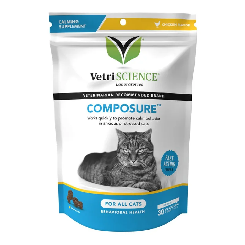 Composure Calming Support Formula for Cats, 30 Bite Sized Soft Chews