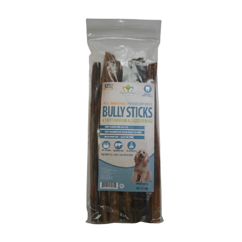 Dog Bully Sticks Premium All Natural Dog Pizzle Chews, 12"