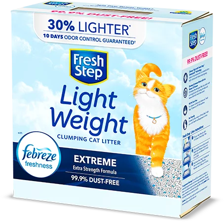 EXTREME LIGHTWEIGHT SCENTED LITTER WITH THE POWER OF FEBREZE