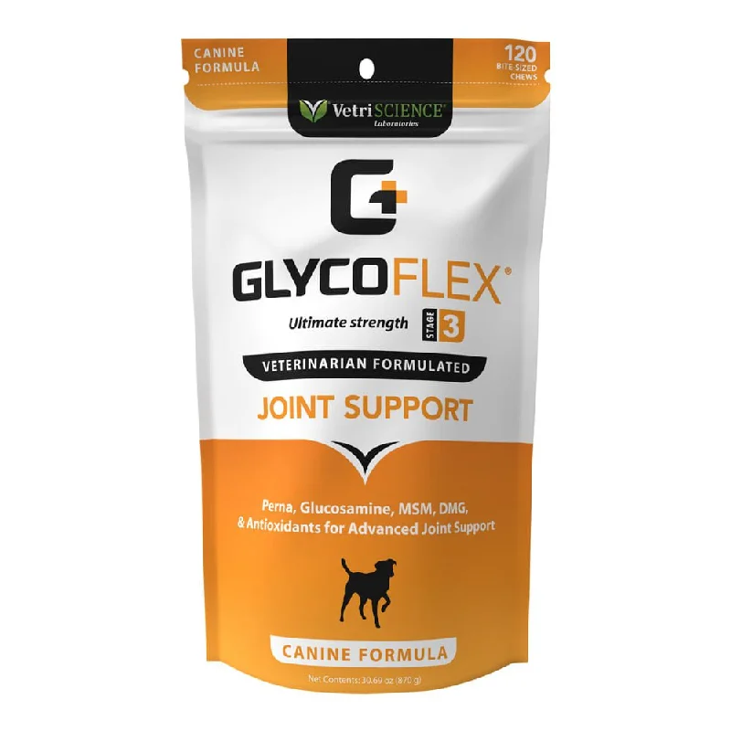 Glyco Flex 3 Joint Support for Dogs, 120 Bite Sized Chews