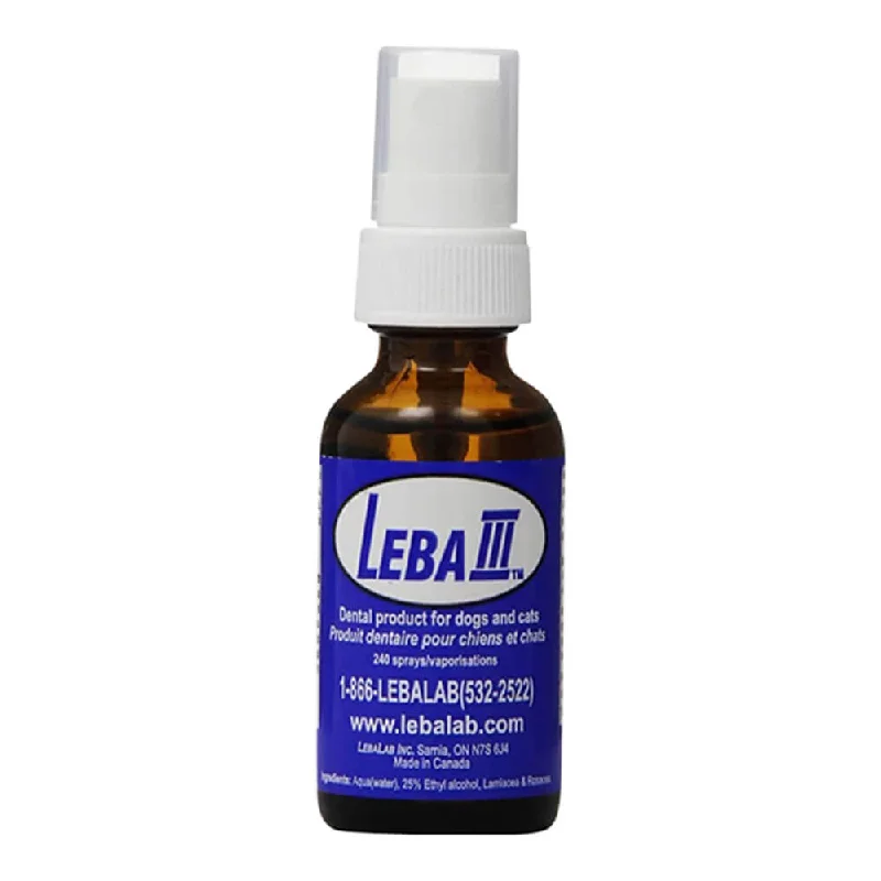 Leba III Pet Dental Spray for Tartar Control, 1 oz