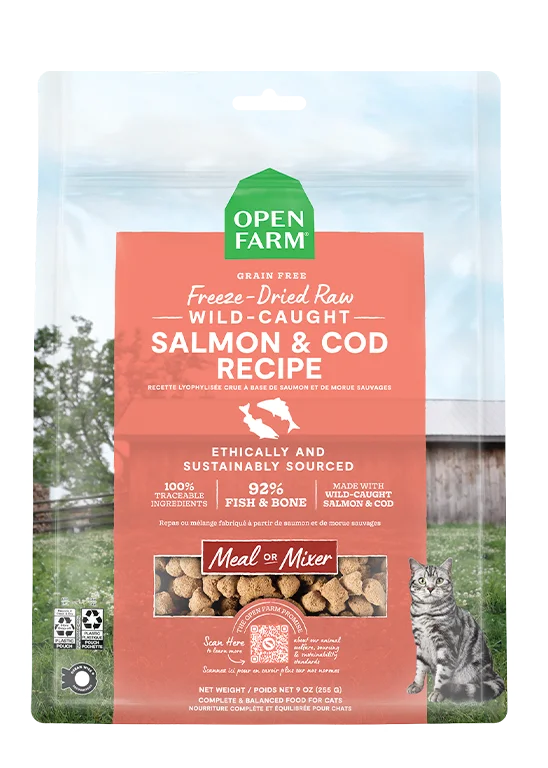 Open Farm Wild-Caught Salmon & Cod Freeze Dried Raw Cat Food