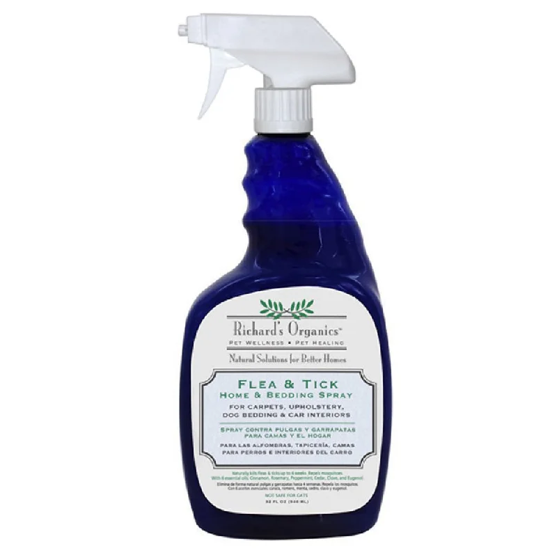 Richard's Organic Natural Flea & Tick Spray for Home and Bedding 32oz