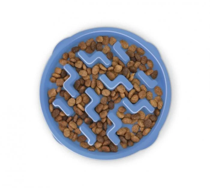 Outward Bound Outward Hound Plastic Fun Feeder Slo-Bowl Swirl